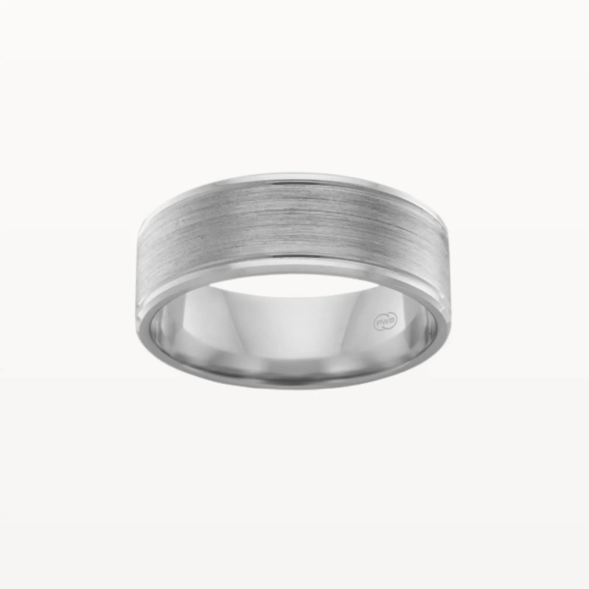 Brushed Titanium Dual Grooved Band