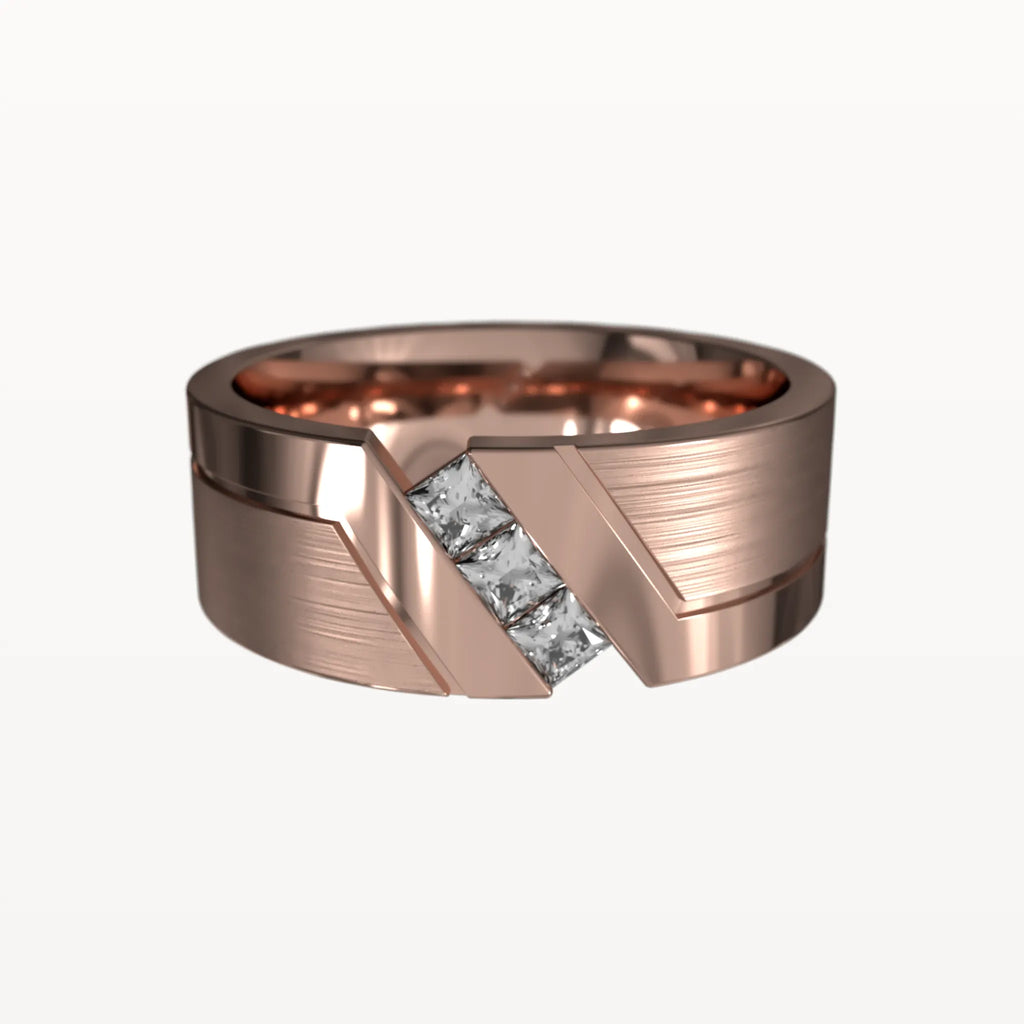 Diagonal Diamond Chanel Ring