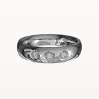 Half Round Trio Flush Set Diamond Band - Eden & Co