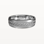 Dual Channel Milgrain Rope Patterned Band