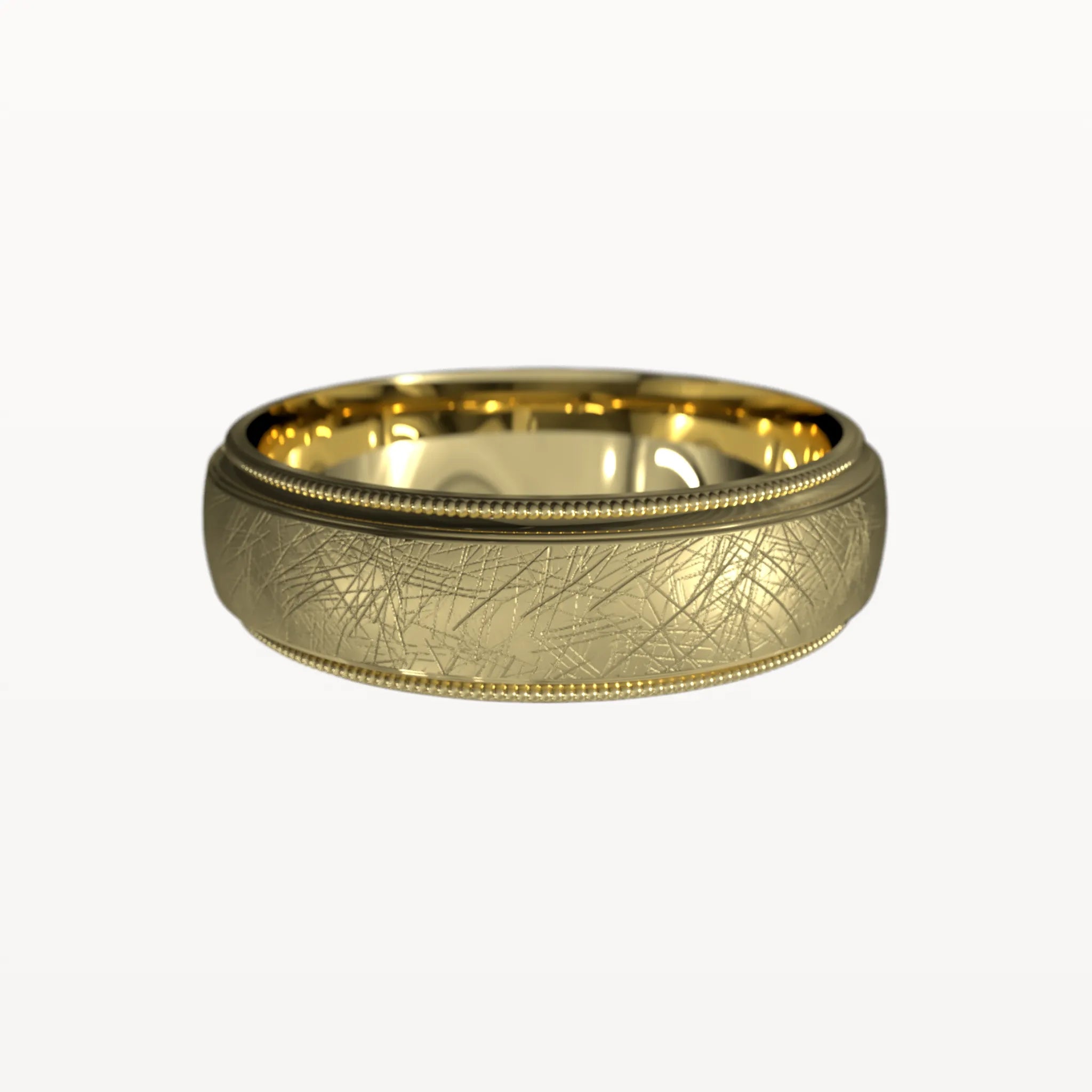 Ice Matte Milgrain Edged Band