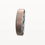 Classic Brushed Flat Band with Polished Edges - Eden & Co