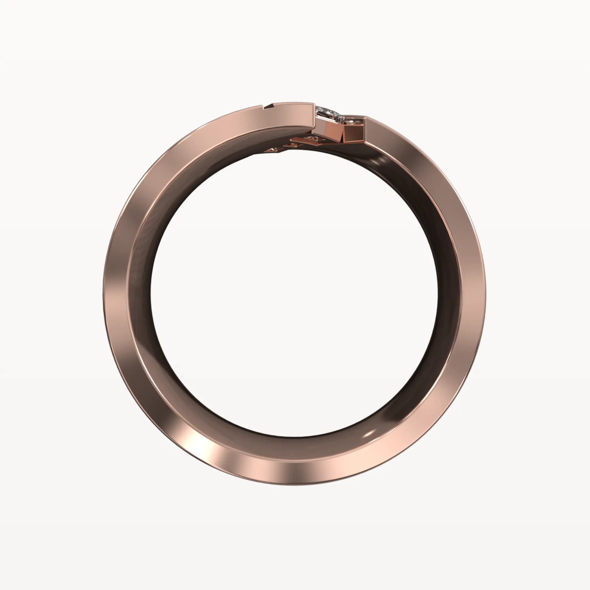 Diagonal Diamond Chanel Ring