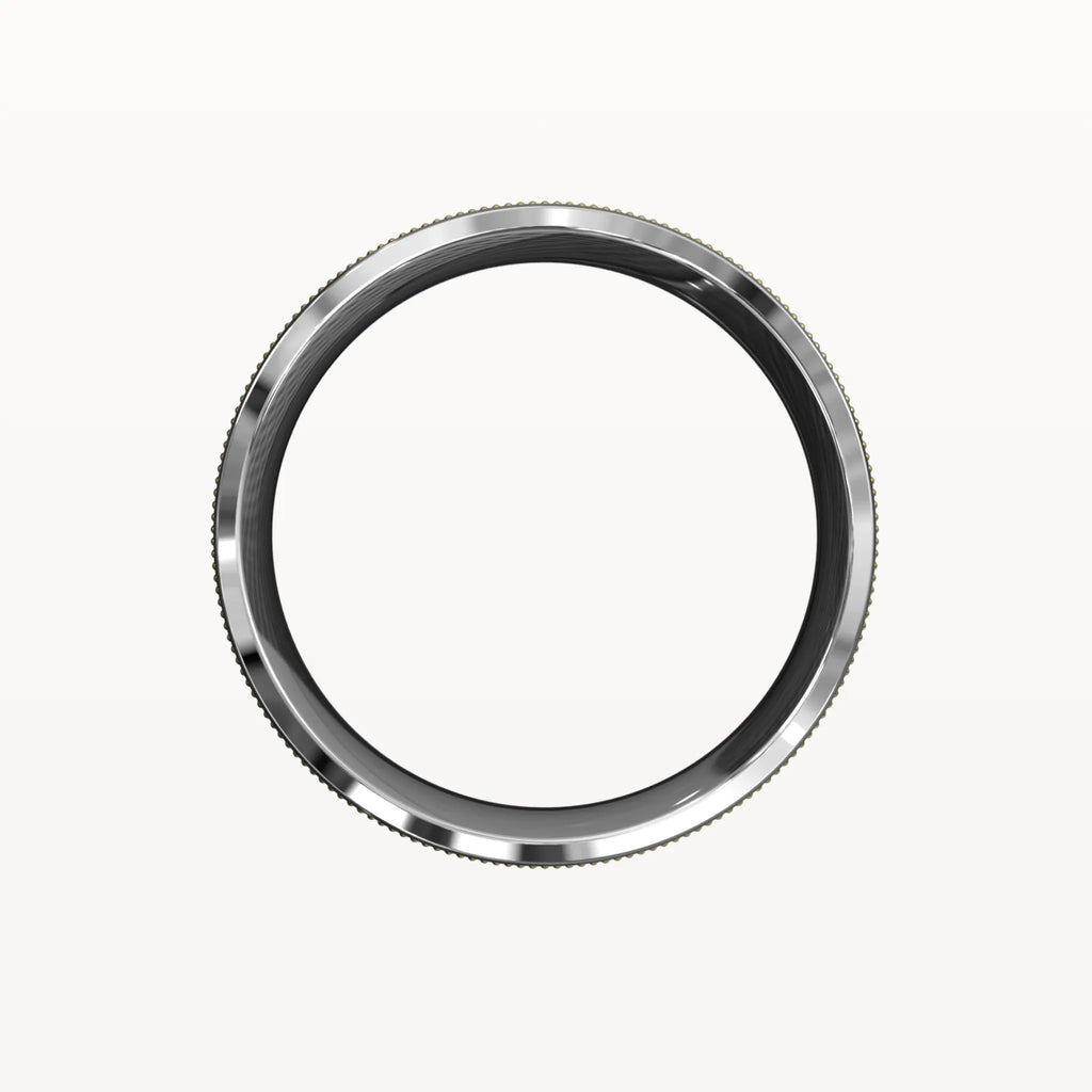 Dual Channel Milgrain Facet Band - Eden & Co