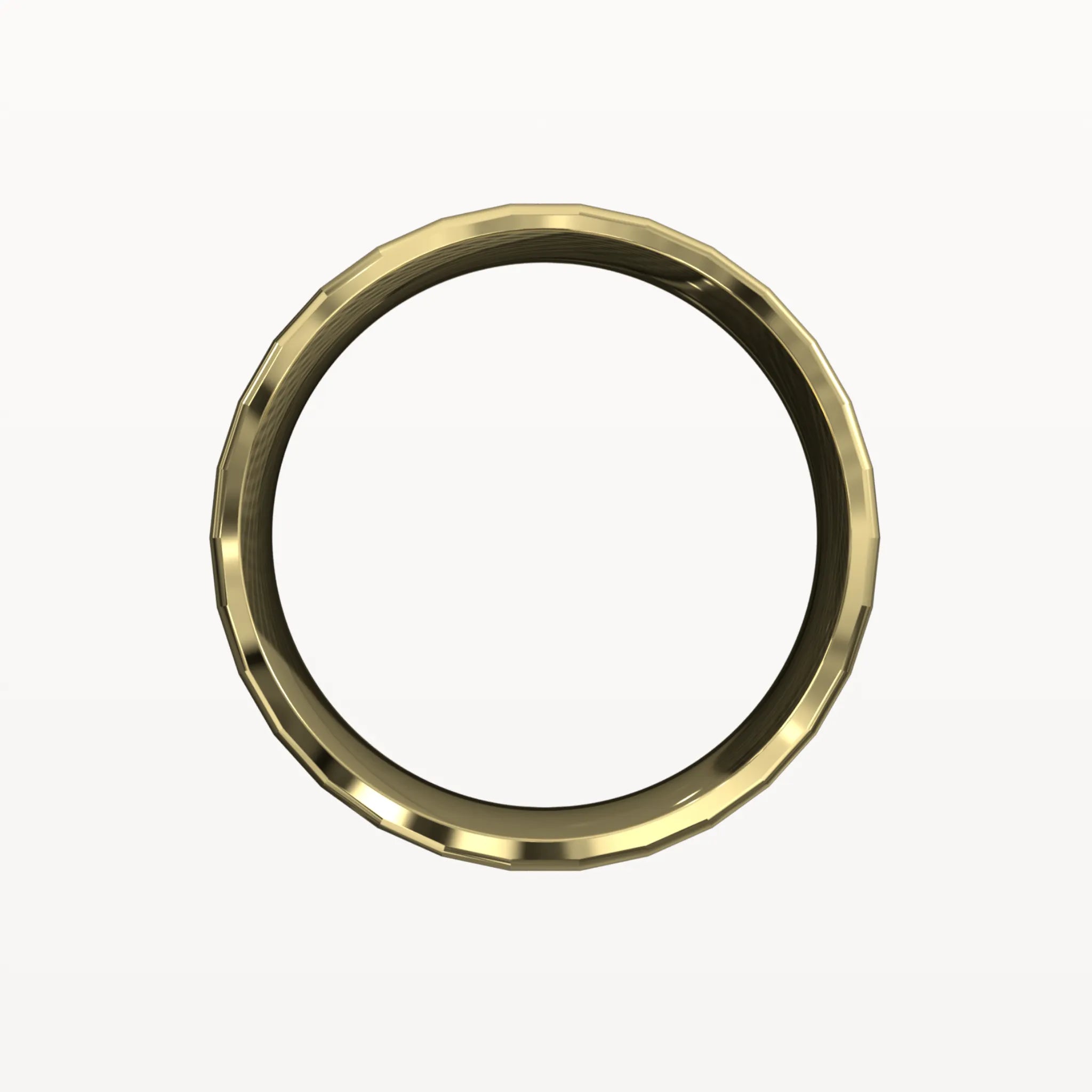 Facet Polished Edge Centre-Brushed Band - Eden & Co