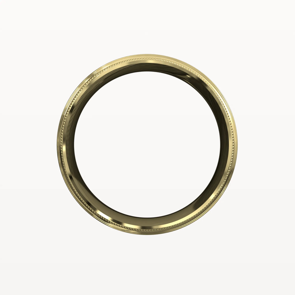 Ice Matte Milgrain Edged Band - Eden & Co