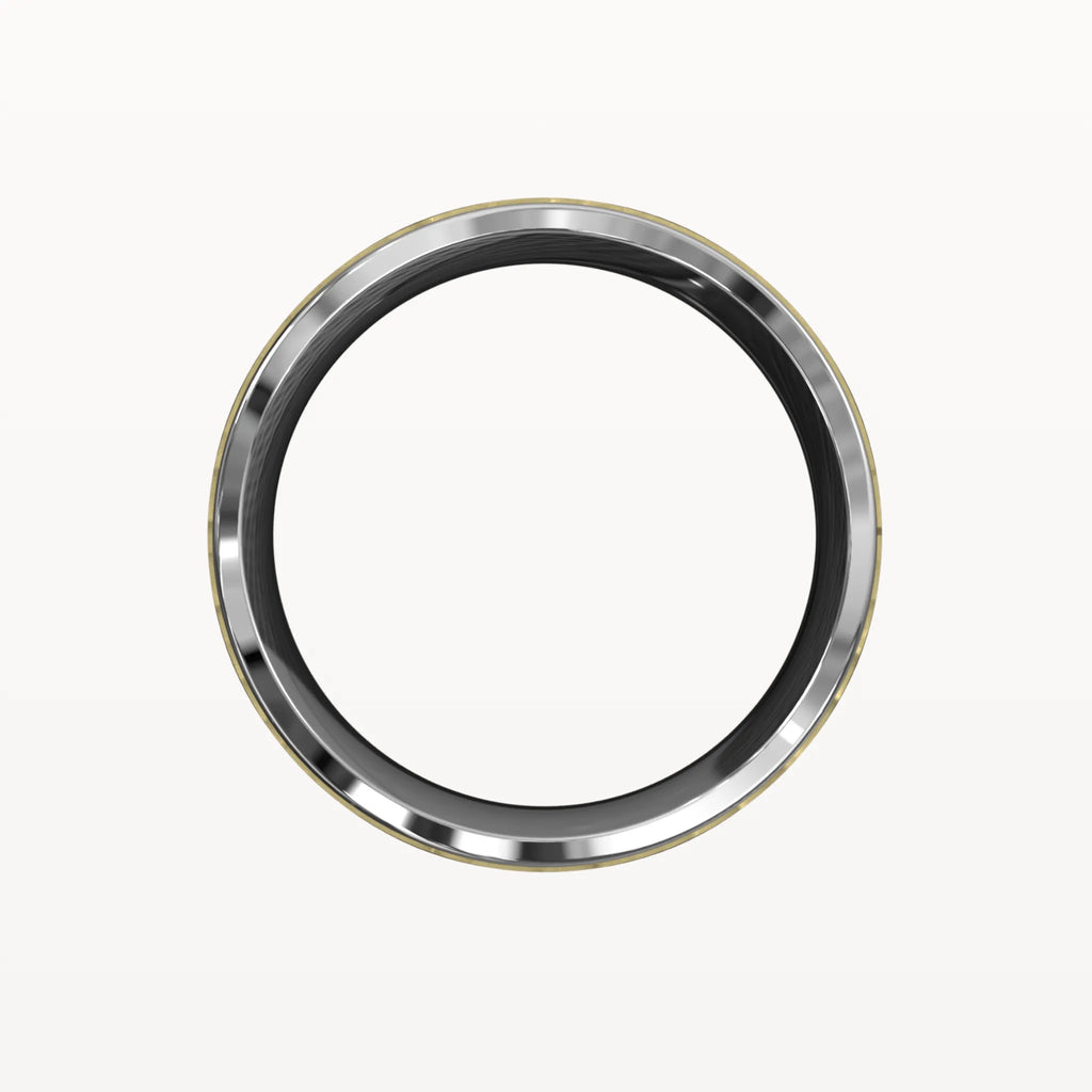 Matte Hammered Polished Edge Band - Eden & Co