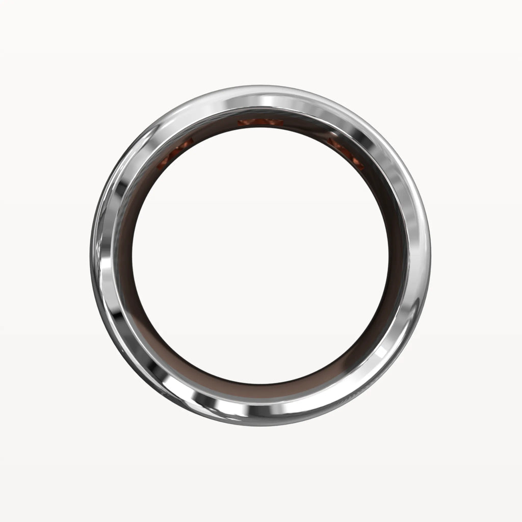 Half Round Princess Cut Trio Diamond Band