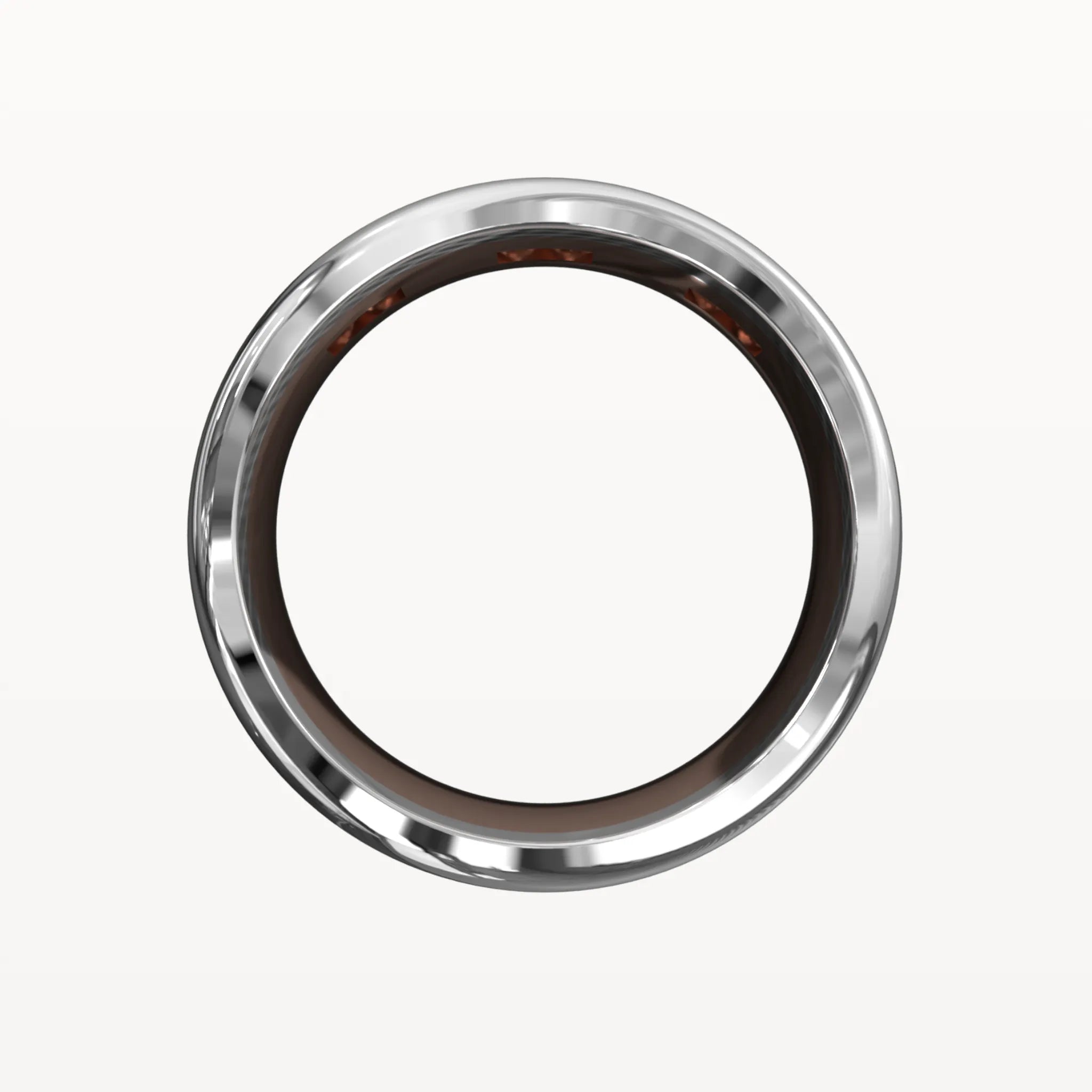 Half Round Princess Cut Trio Diamond Band