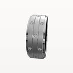 Three Tier Brushed Diamond Band - Eden & Co