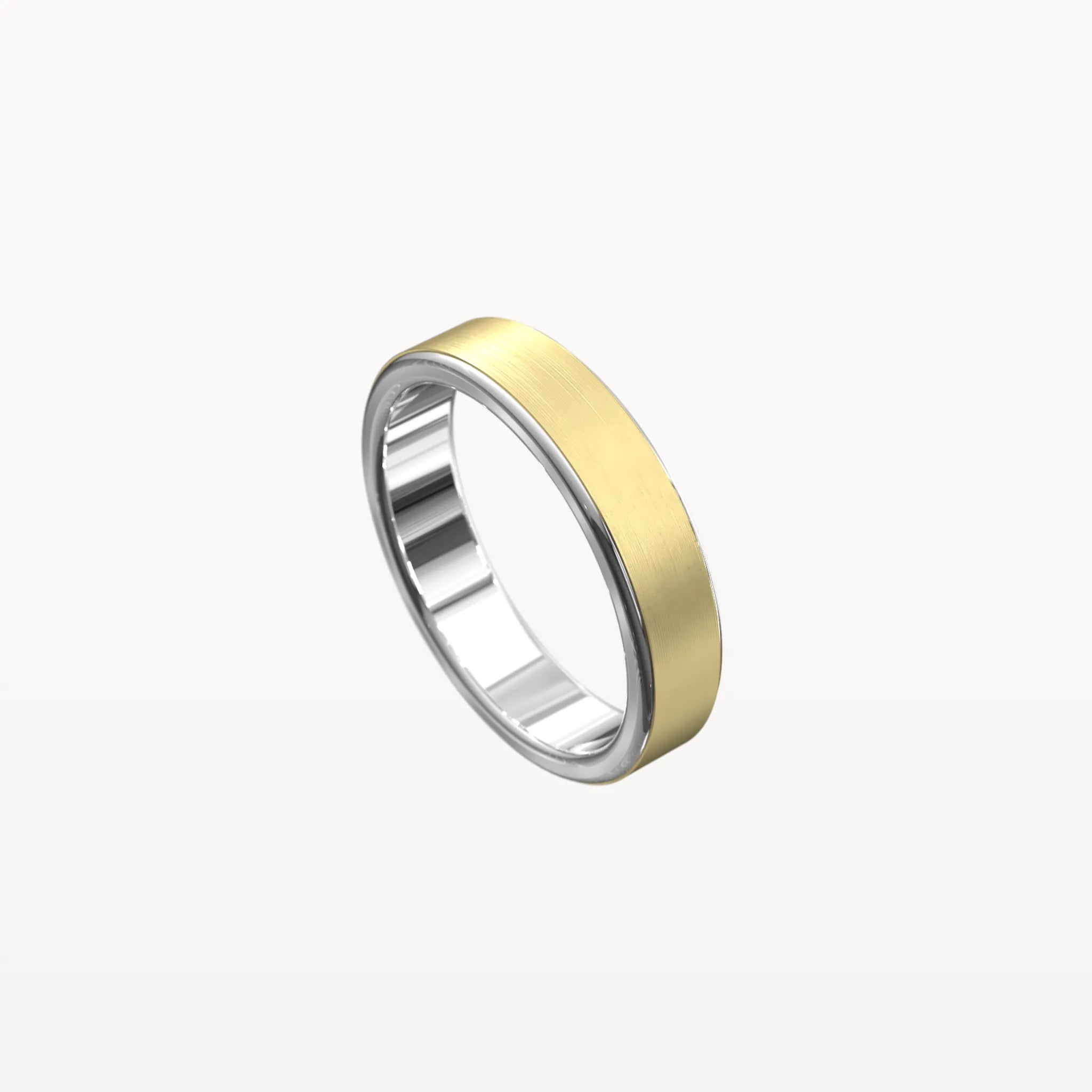 Classic Brushed Flat Band with Polished Edges