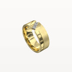 Diagonal Diamond Chanel Ring