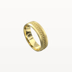 Dual Channel Milgrain Rope Patterned Band