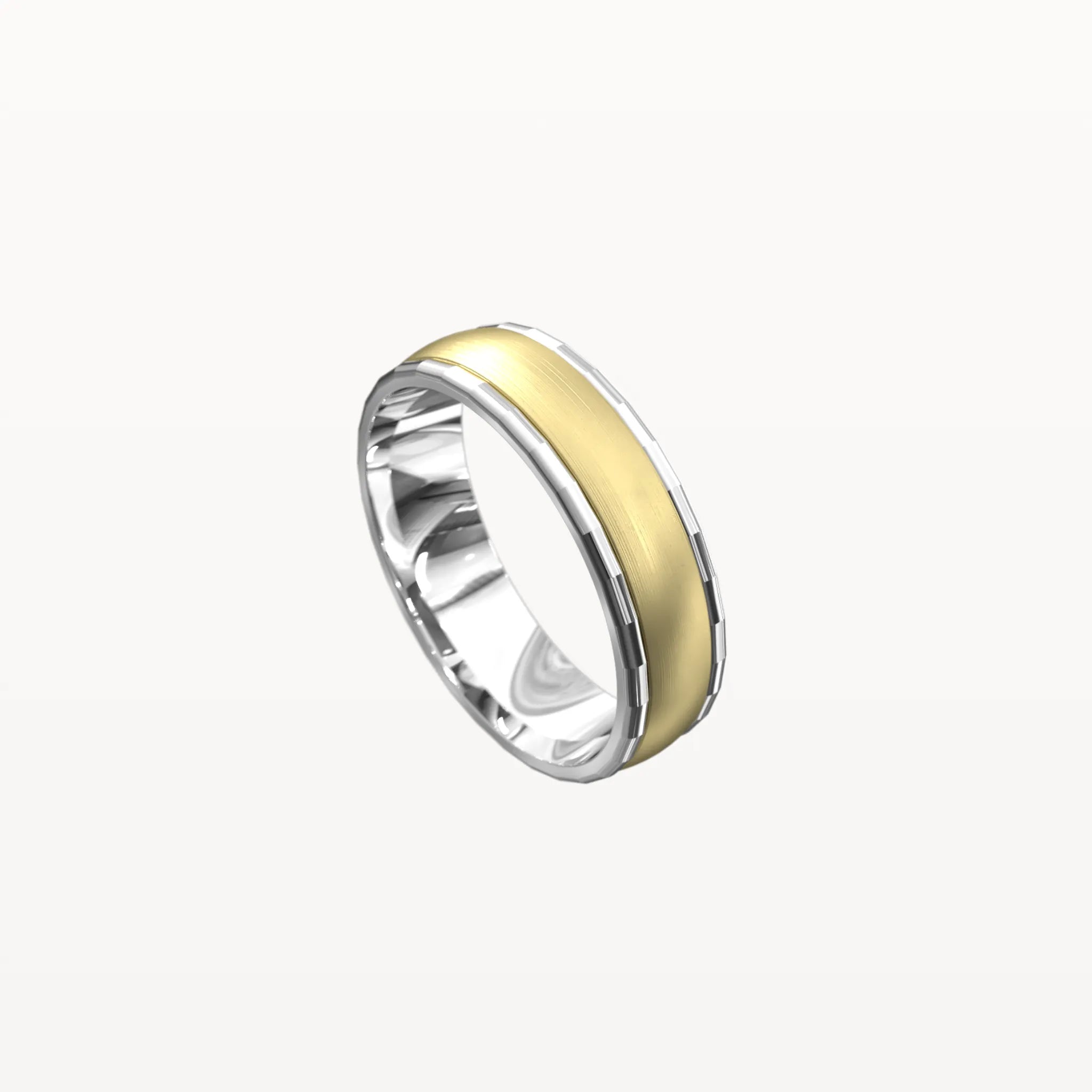 Facet Polished Edge Centre-Brushed Band