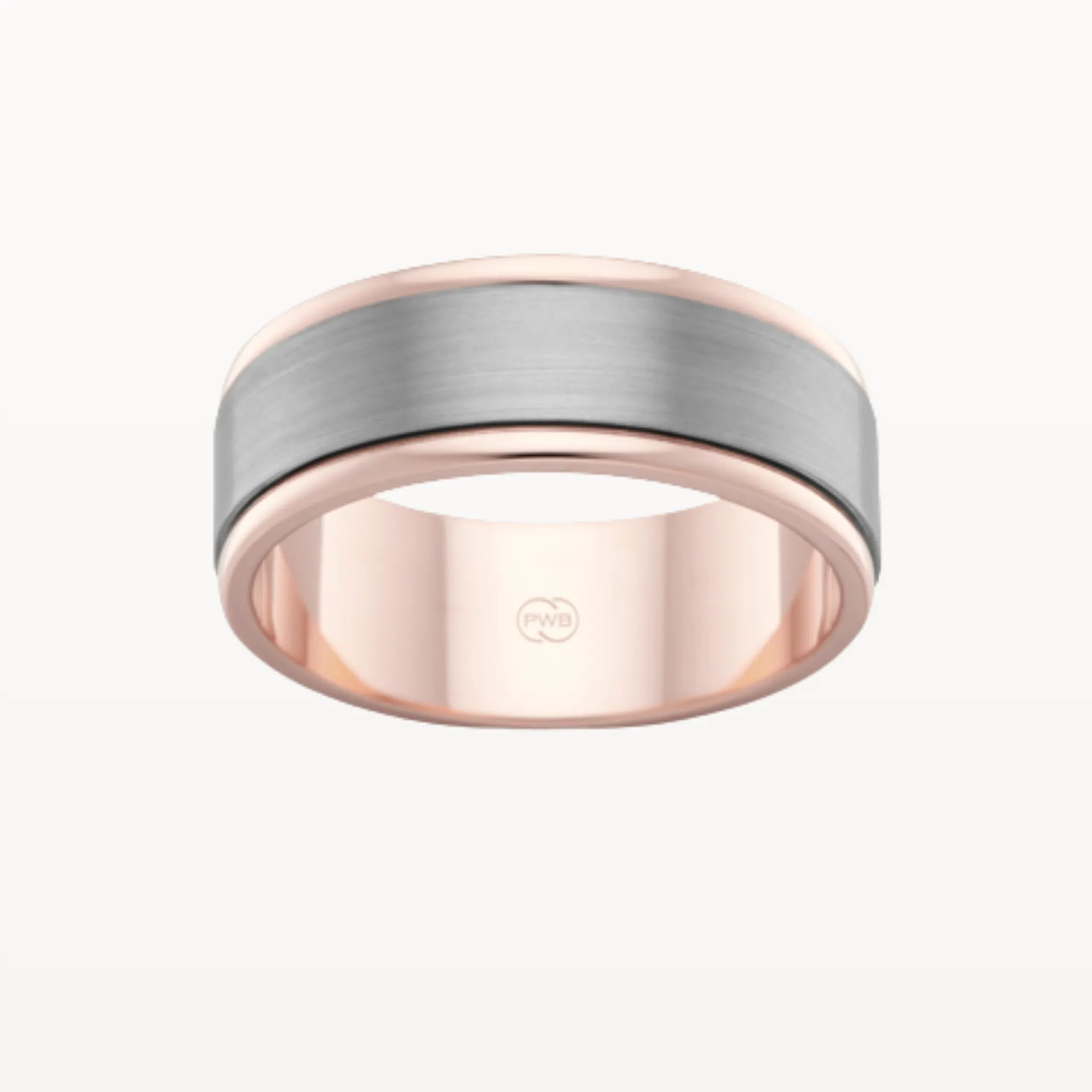 Gold and Titanium Stepped Edge Band