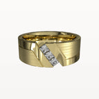 Diagonal Diamond Chanel Ring