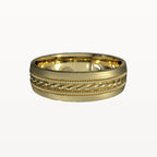 Dual Channel Milgrain Rope Patterned Band