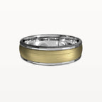 Facet Polished Edge Centre-Brushed Band - Eden & Co