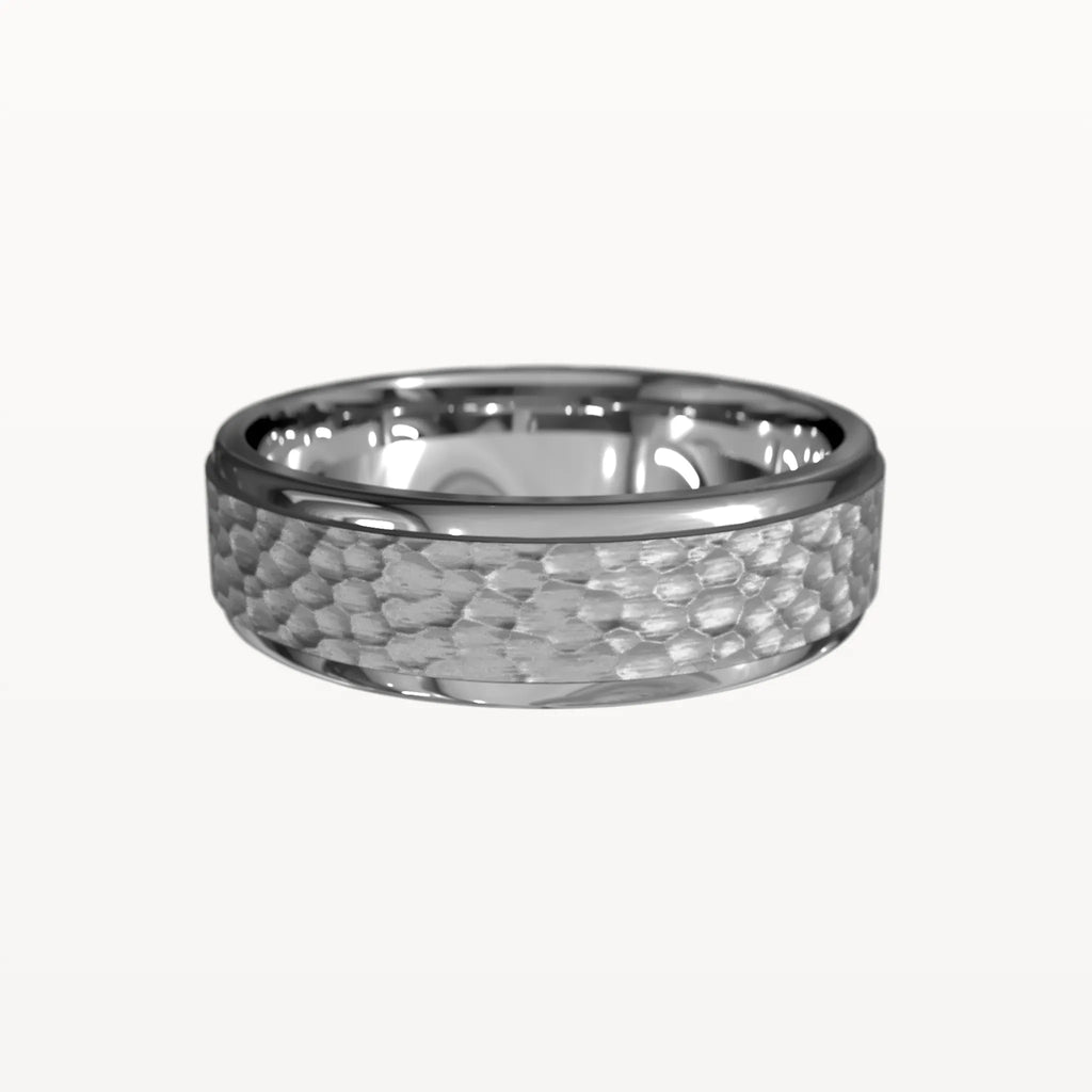Matte Hammered Polished Edge Band - Eden & Co