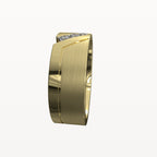 Diagonal Diamond Chanel Ring