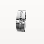 Polished Edge Contrast Diamond Band - Eden & Co