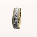 Dual Channel Milgrain Facet Band - Eden & Co