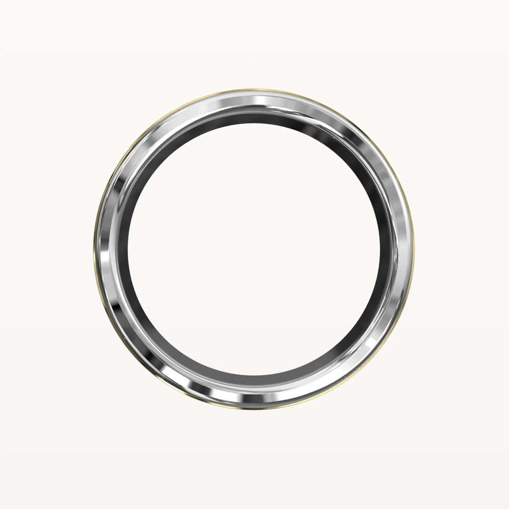 Classic Brushed Flat Band with Polished Edges - Eden & Co