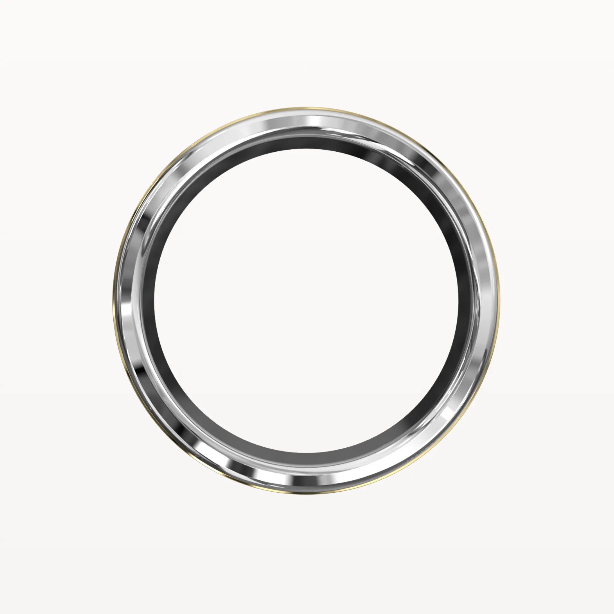 Classic Brushed Flat Band with Polished Edges - Eden & Co