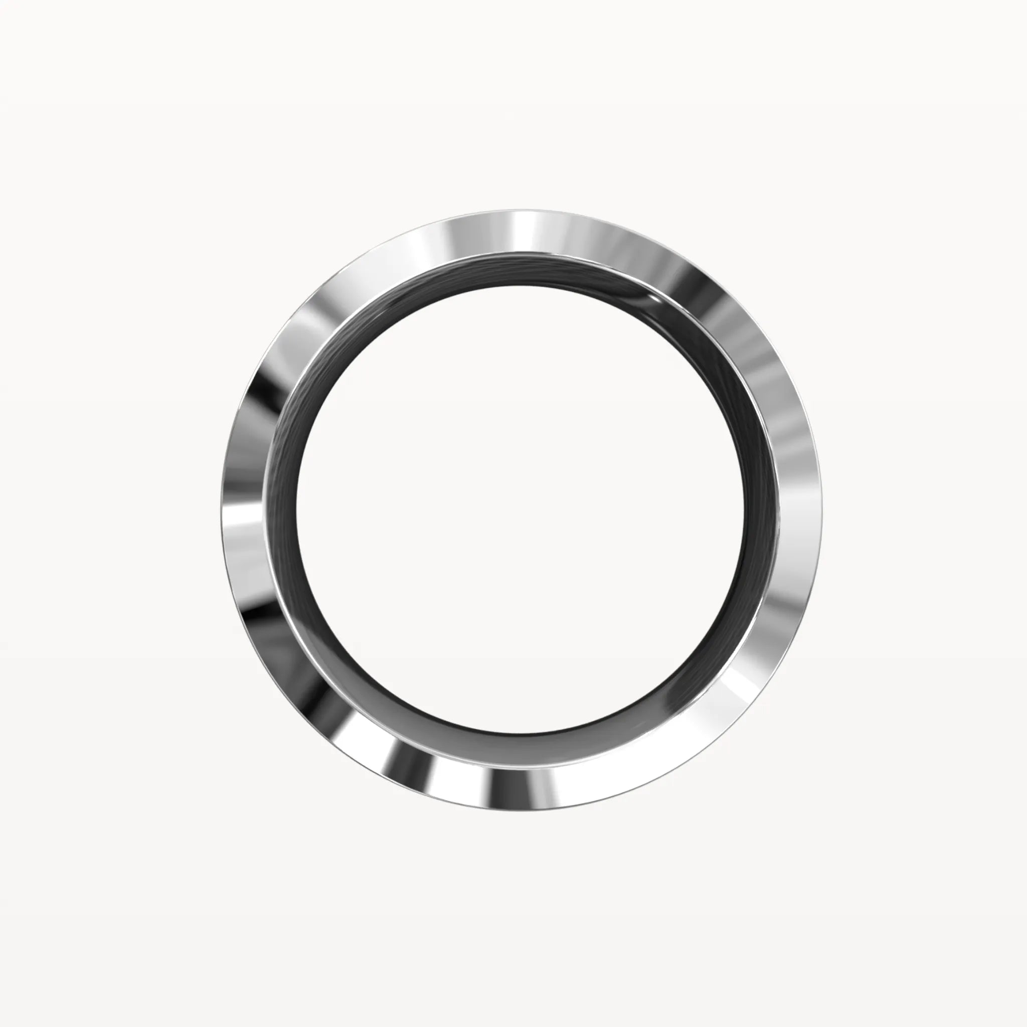 Polished Edge Contrast Diamond Band - Eden & Co