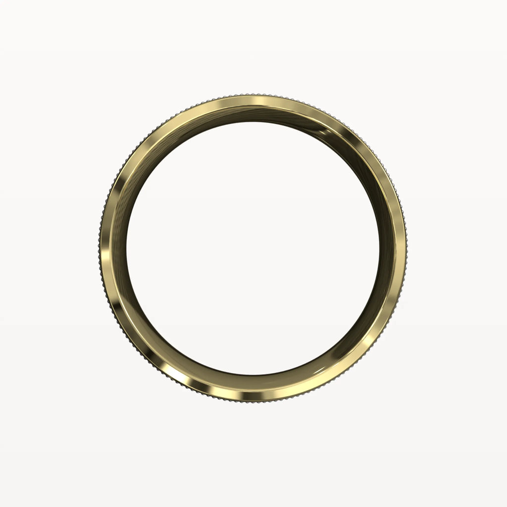 Dual Channel Milgrain Facet Band - Eden & Co