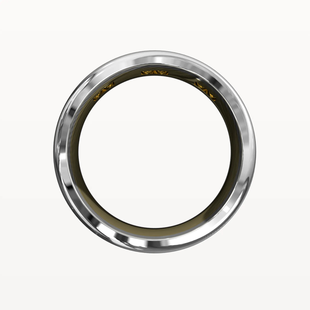 Half Round Princess Cut Trio Diamond Band