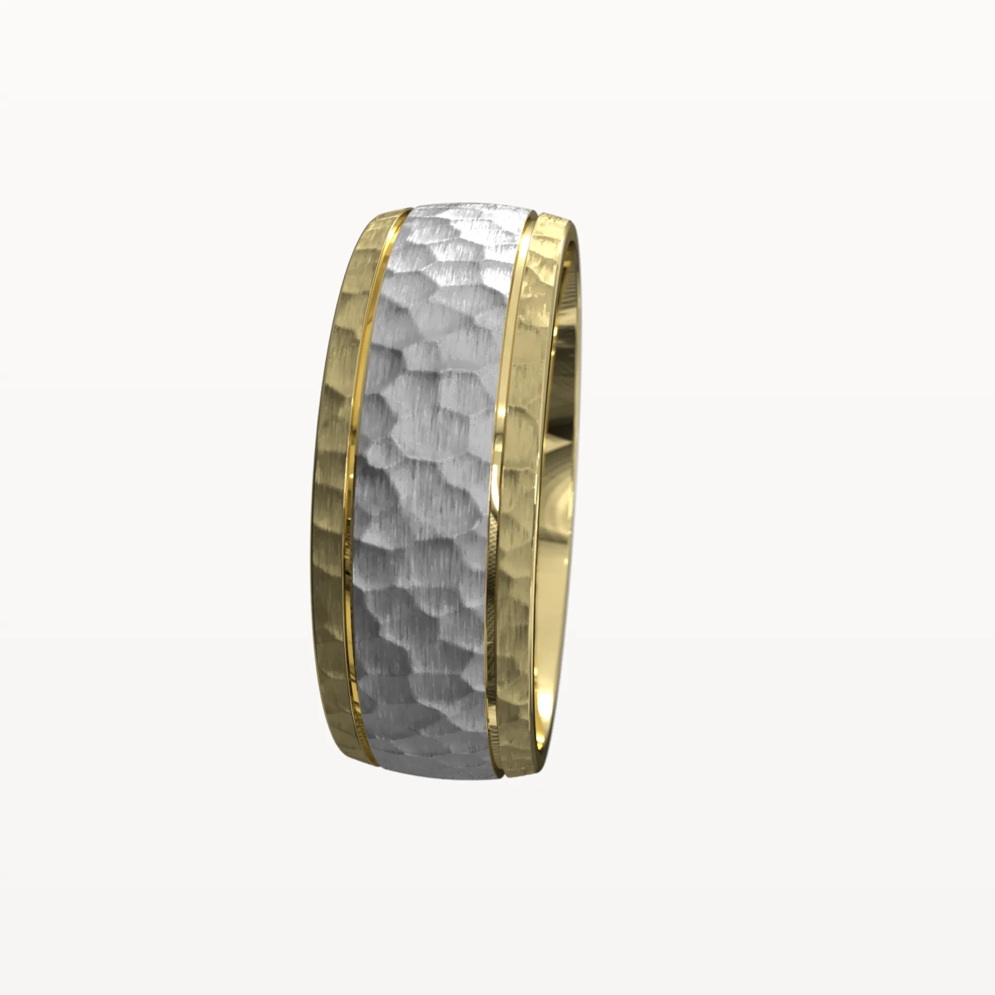Hammered Hand-Carved Dual Chanel Band