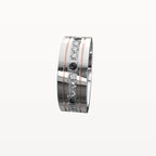 Polished Edge Contrast Diamond Band - Eden & Co