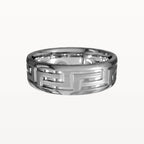 Brushed Greek Key Pattern Band