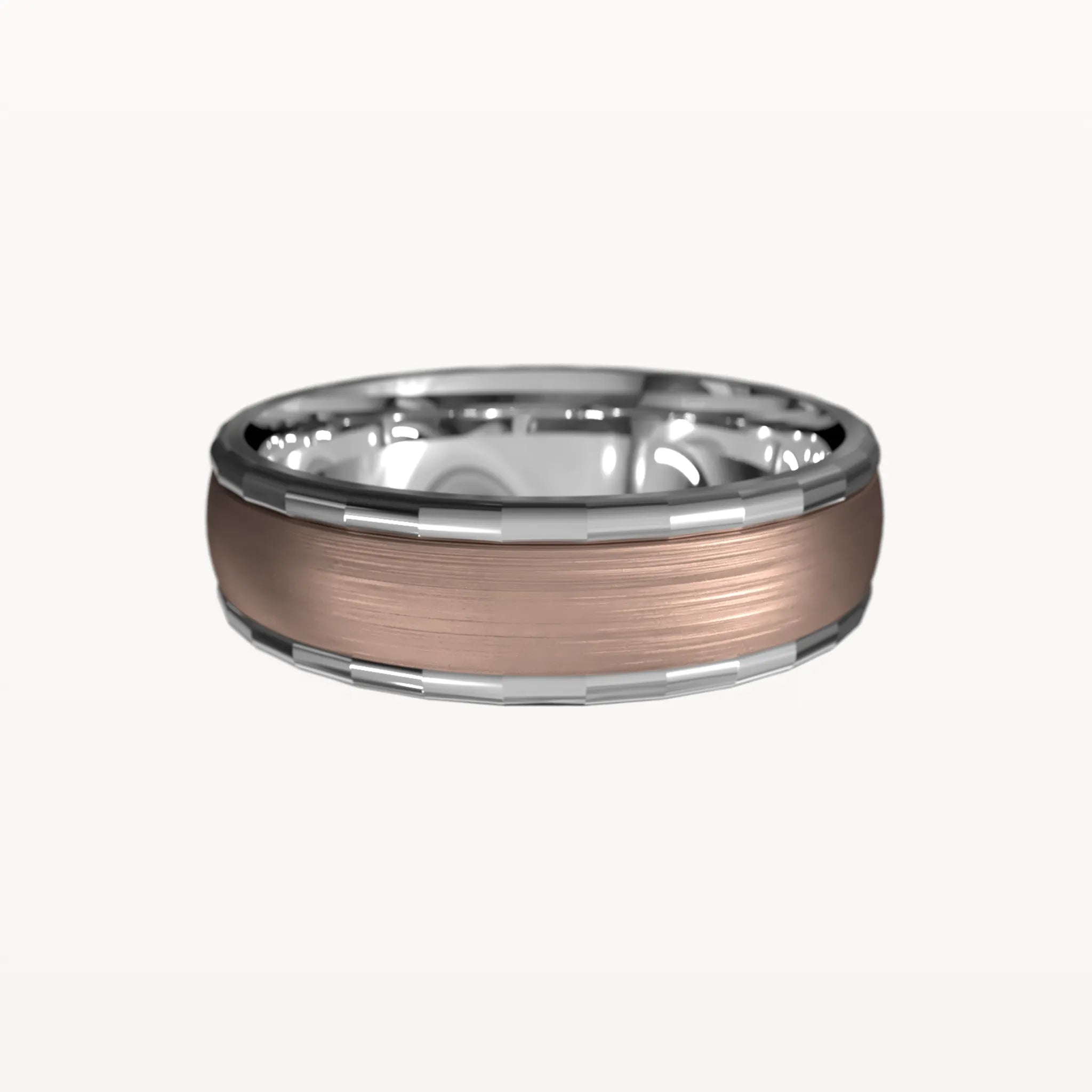 Facet Polished Edge Centre-Brushed Band - Eden & Co