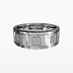 Geometric Square-Set Diamond Band