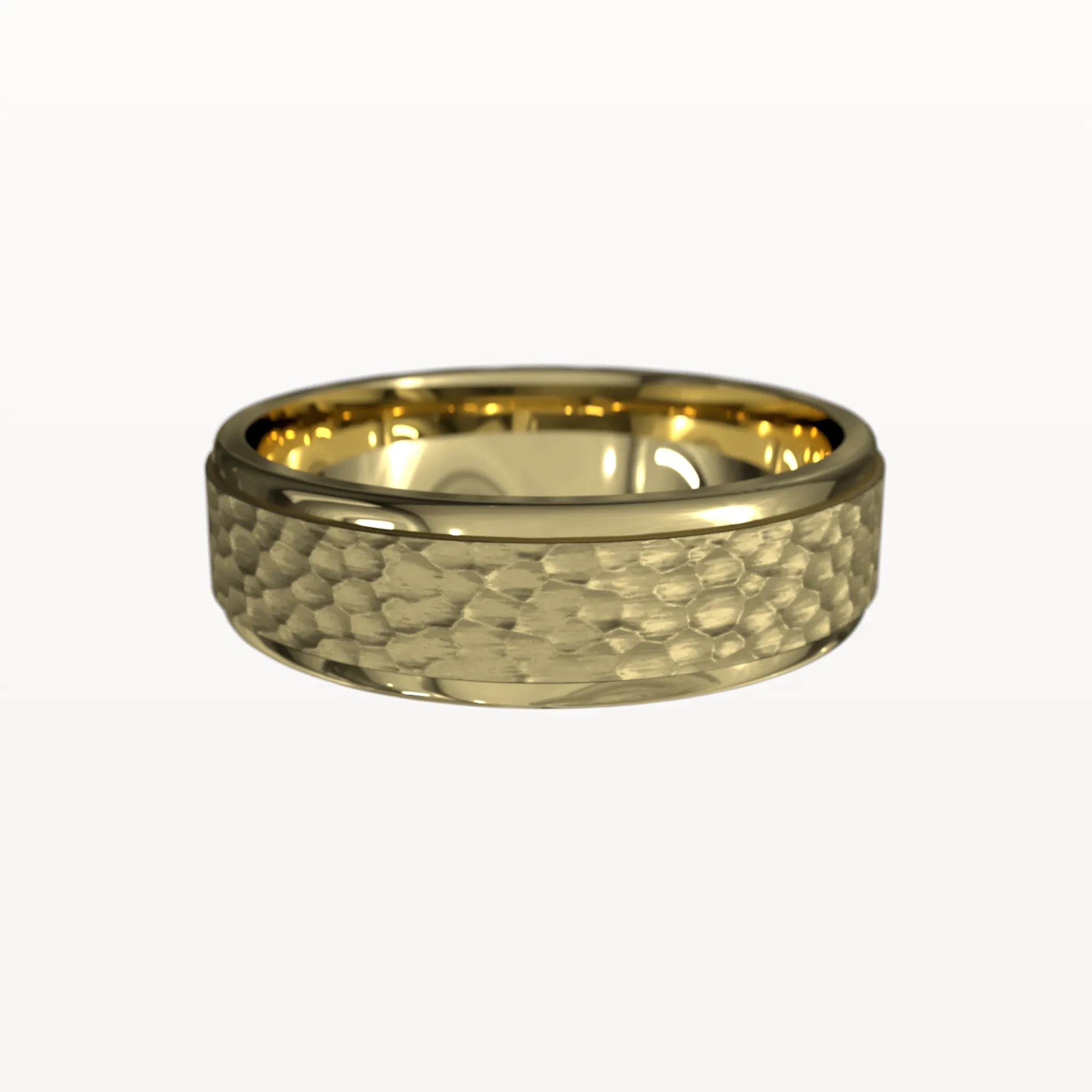 Matte Hammered Polished Edge Band - Eden & Co