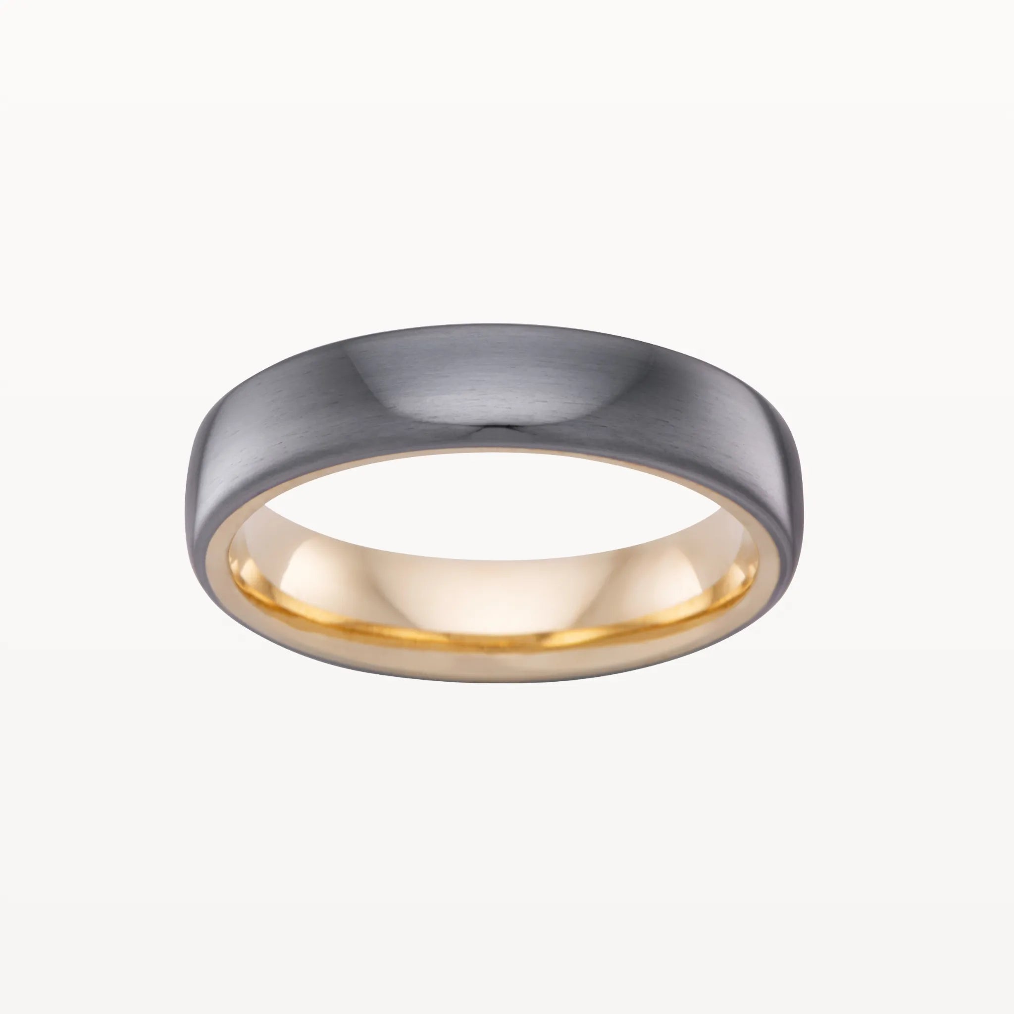 Tantalum and Yellow Gold Comfort Fit Band