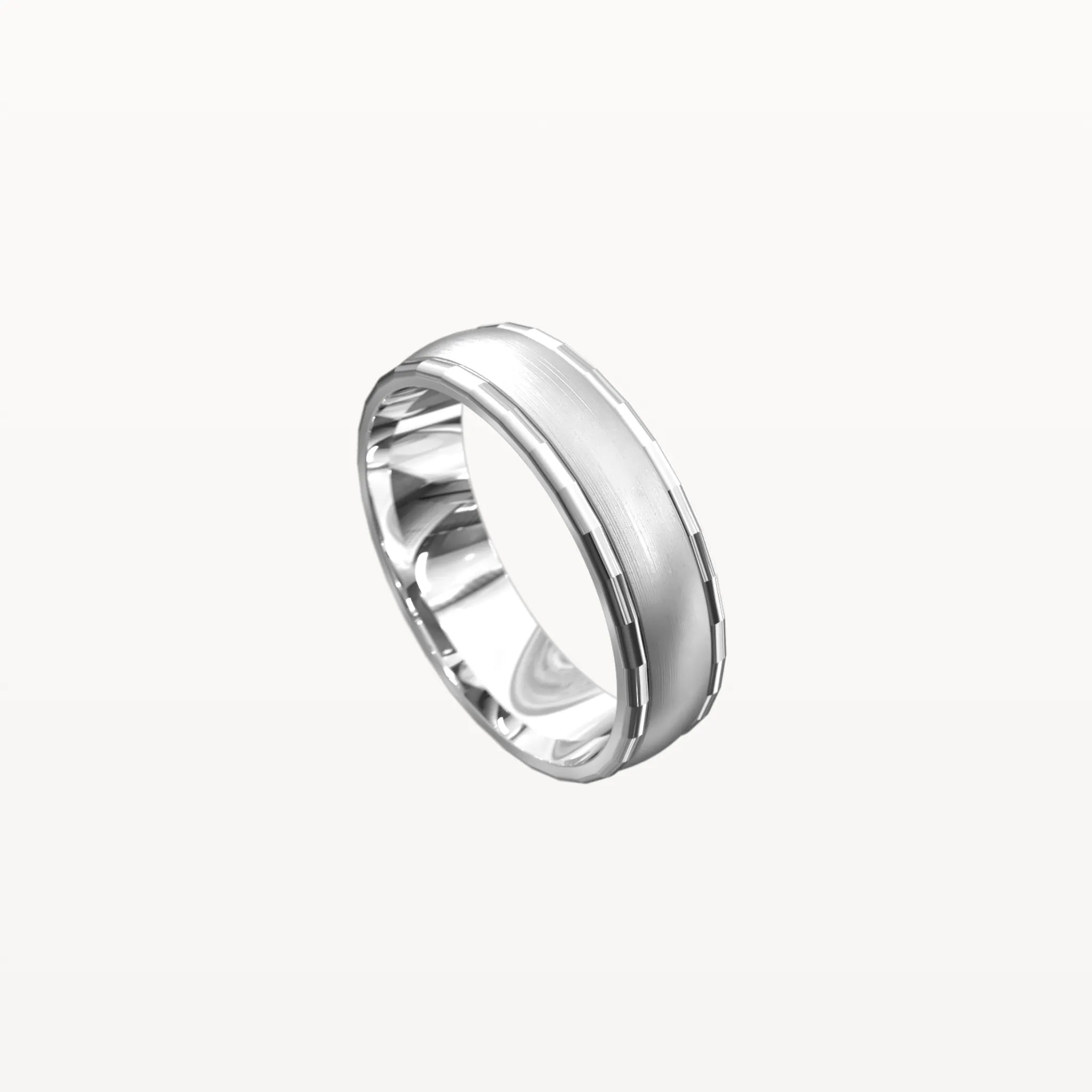 Facet Polished Edge Centre-Brushed Band