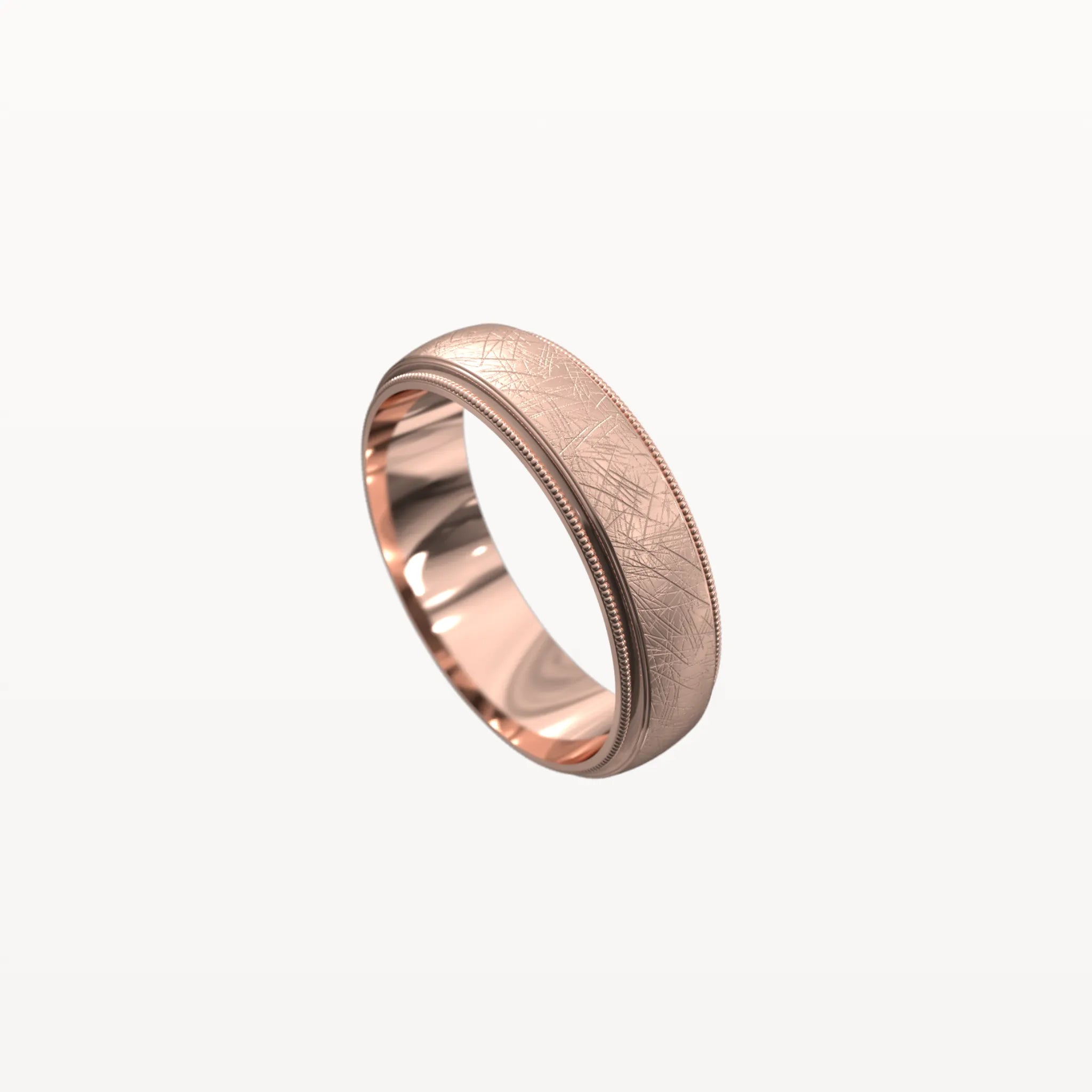 Ice Matte Milgrain Edged Band