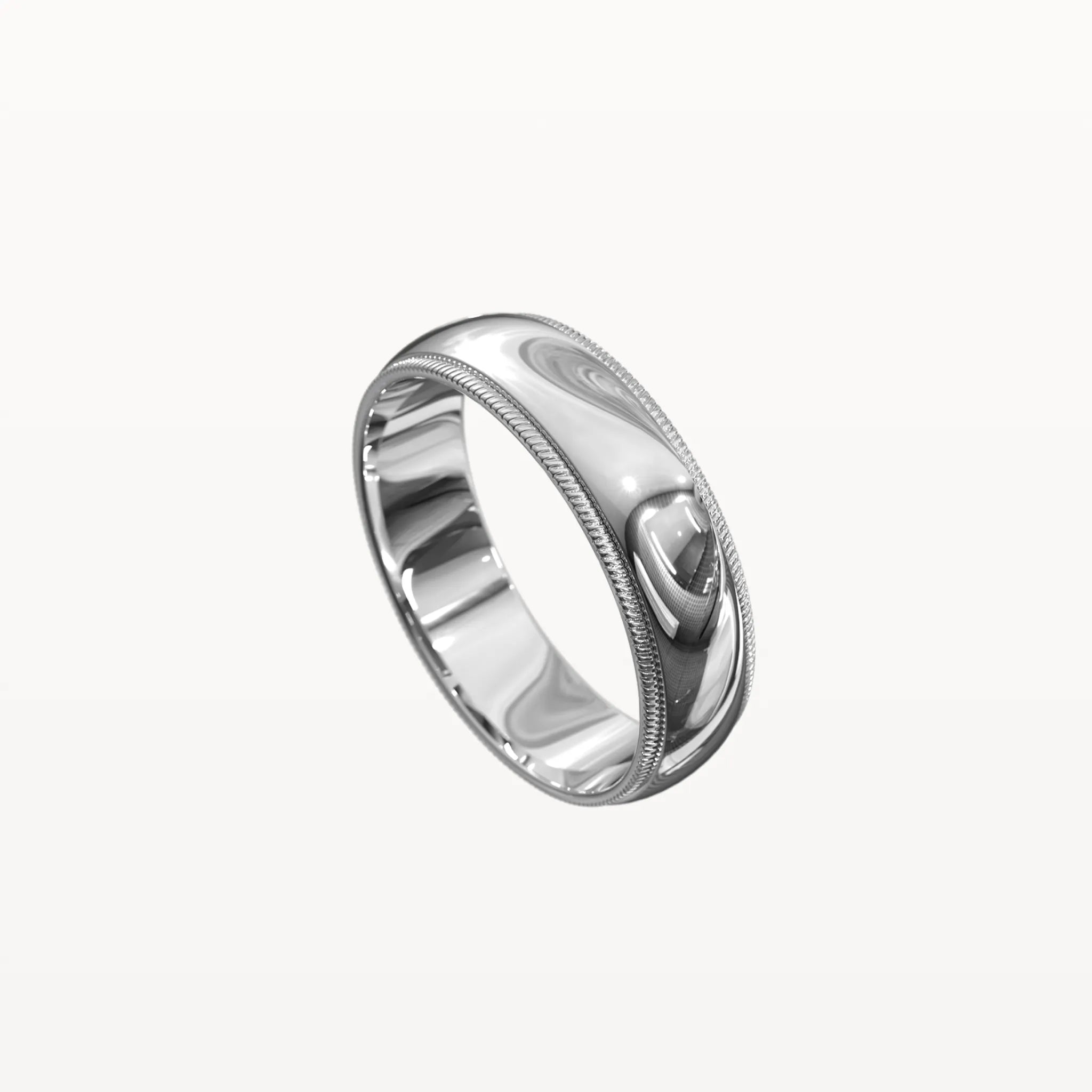Polished Milgrain Edged Band
