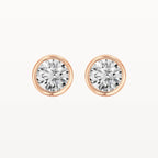 Tapered Bezel Studs - Natural Diamond - Eden & Co