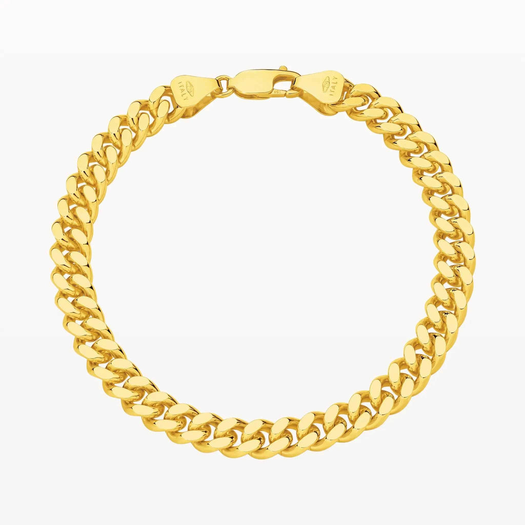 Italian Diamond Cut Curb Bracelet