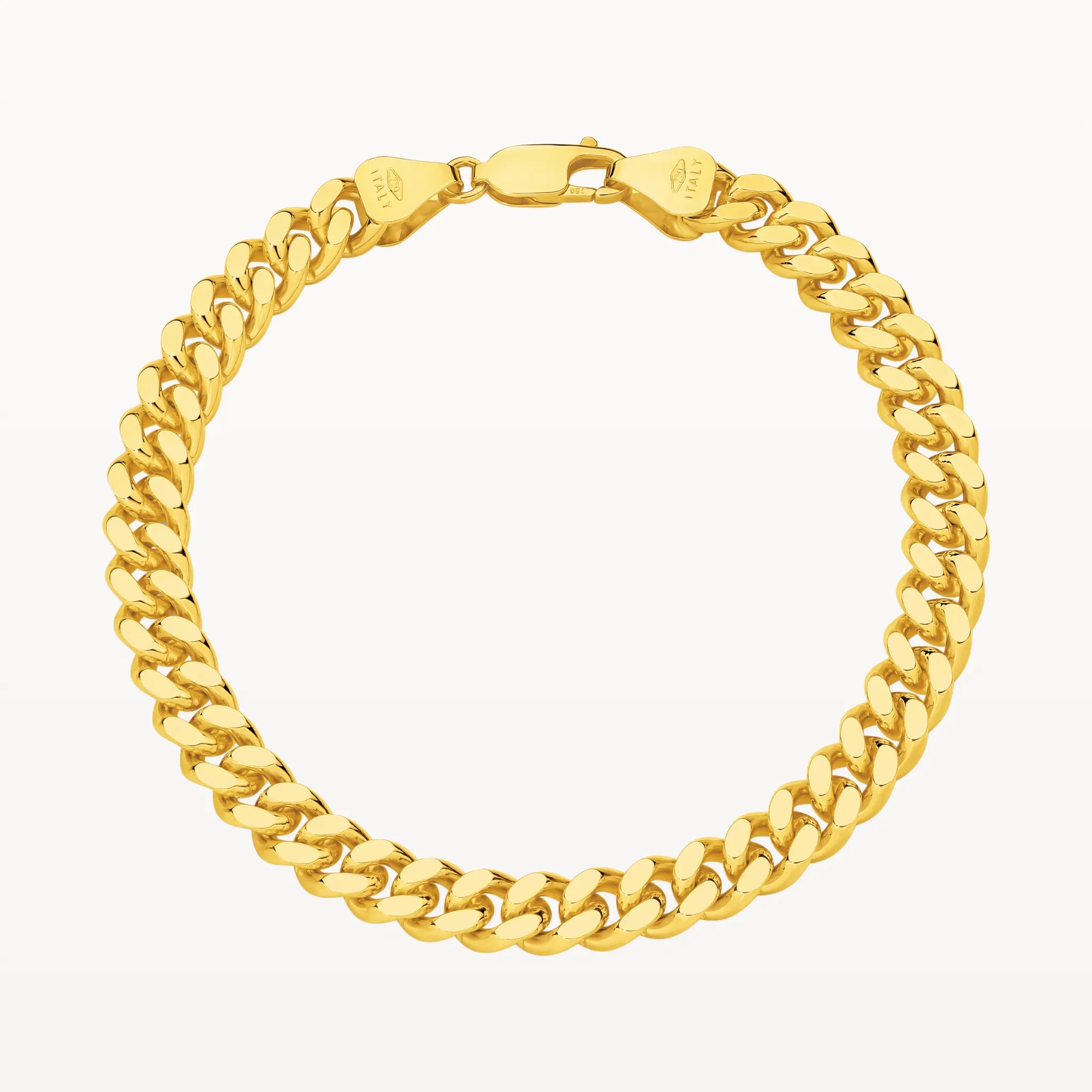 Italian Diamond Cut Curb Bracelet