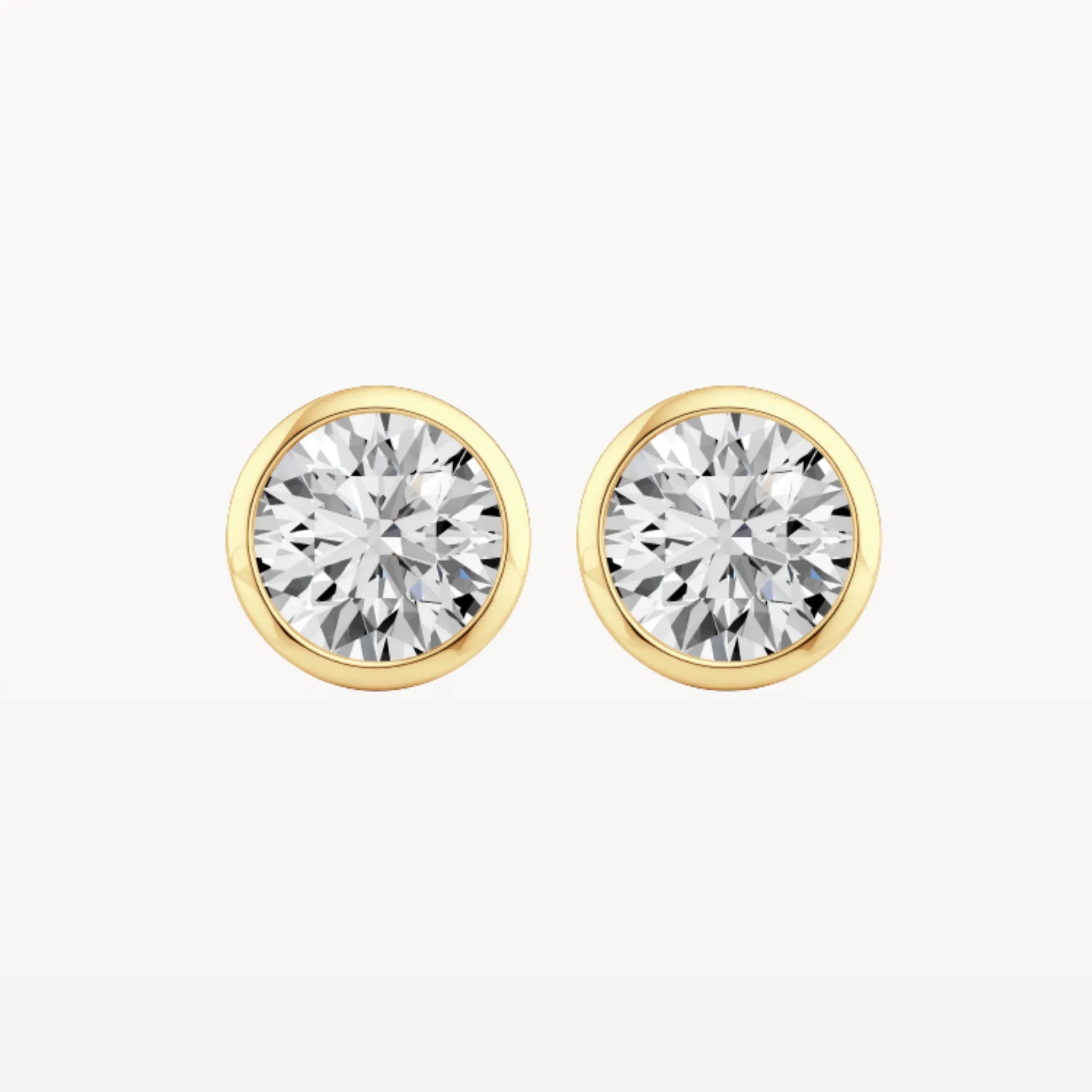 Bezel Diamond Studs - Natural Diamond