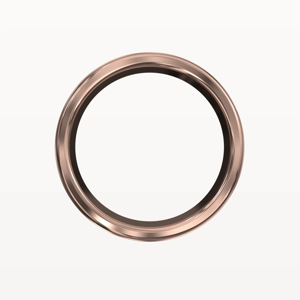 Classic Brushed Flat Band with Polished Edges - Eden & Co