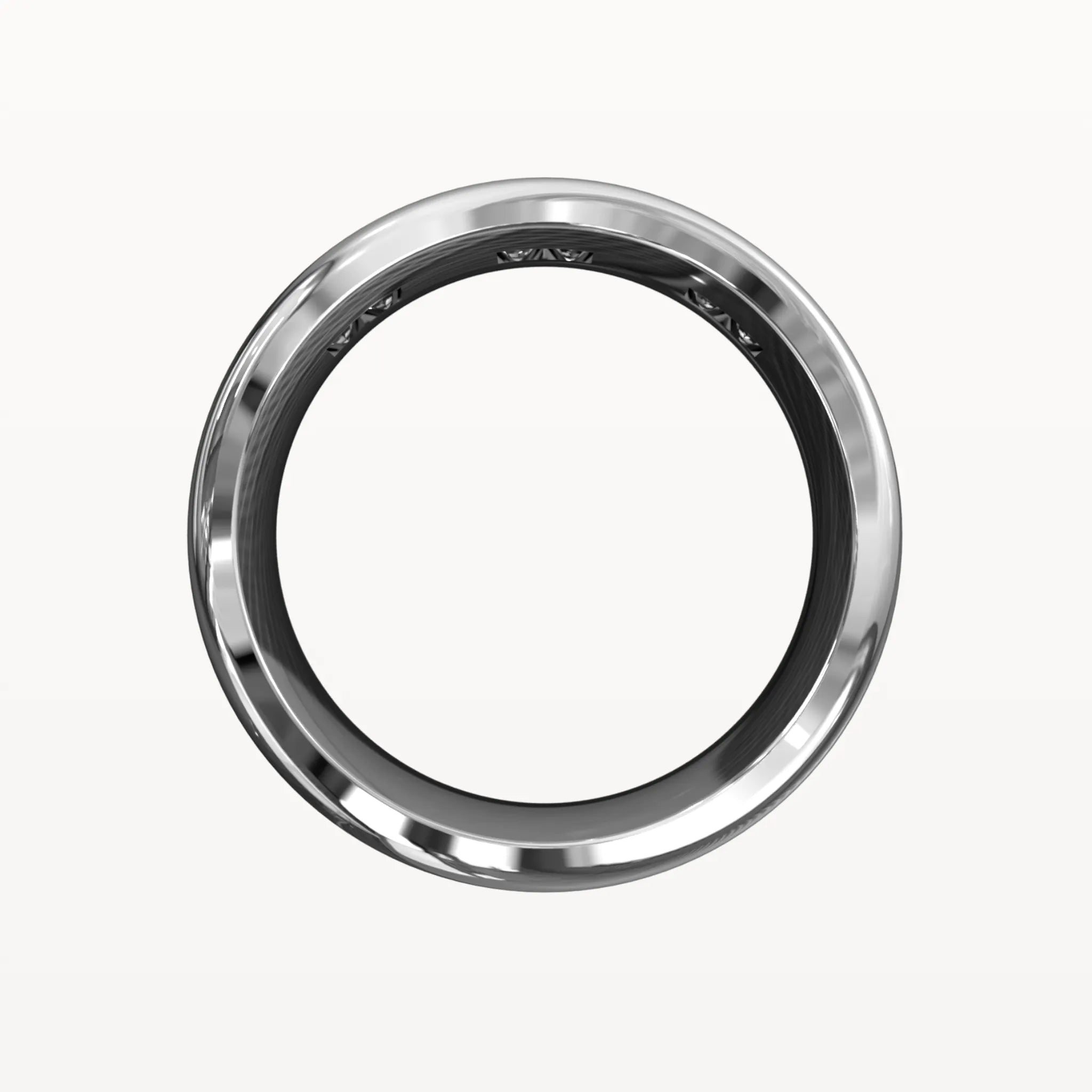 Half Round Princess Cut Trio Diamond Band