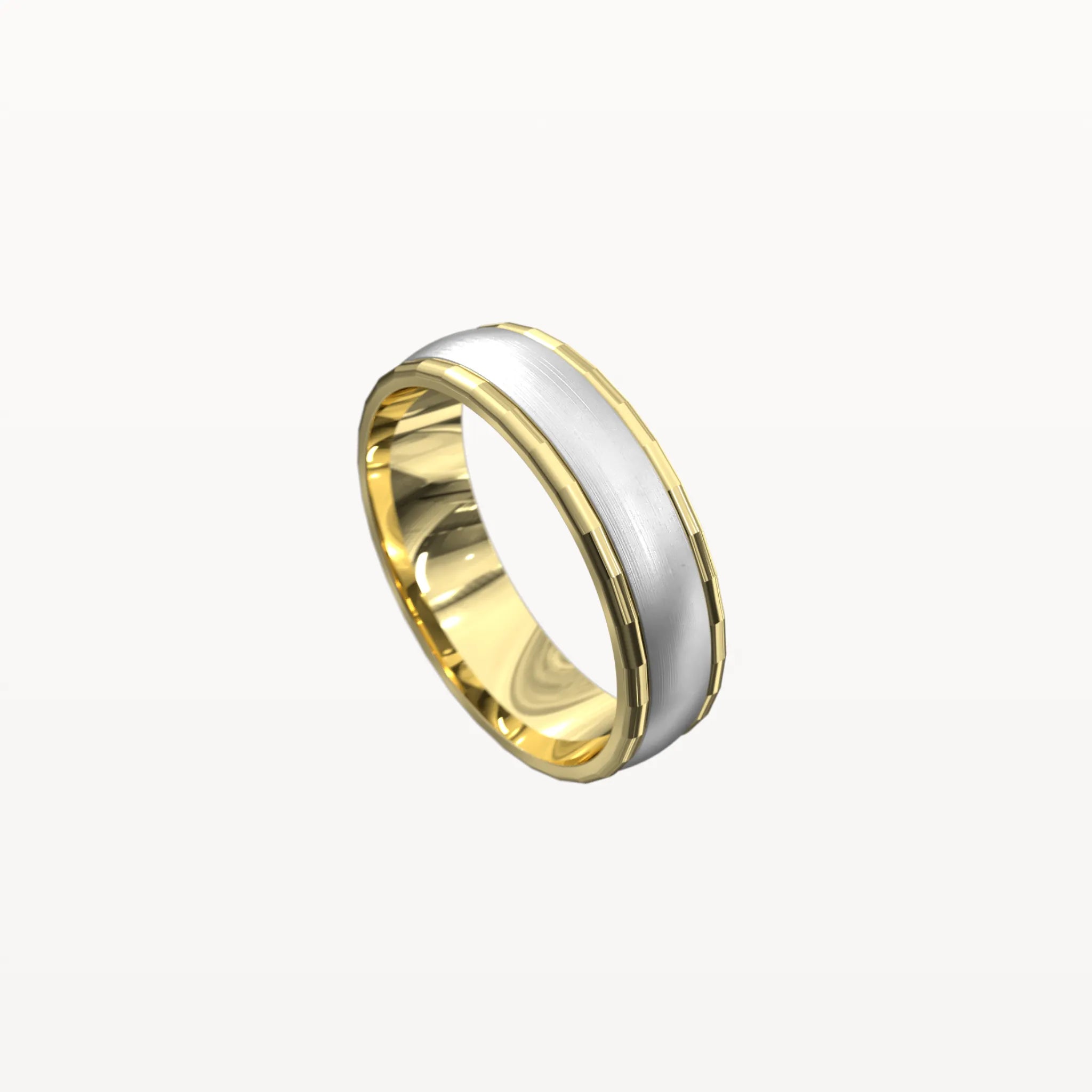 Facet Polished Edge Centre-Brushed Band