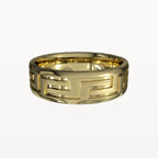 Brushed Greek Key Pattern Band