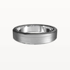 Classic Brushed Flat Band with Polished Edges - Eden & Co